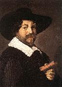 HALS, Frans Portrait of a Man Holding a Book Sweden oil painting artist